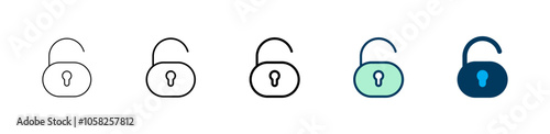 Unlock icon logo design. Unlock sign and symbol. unlocked padlock icon