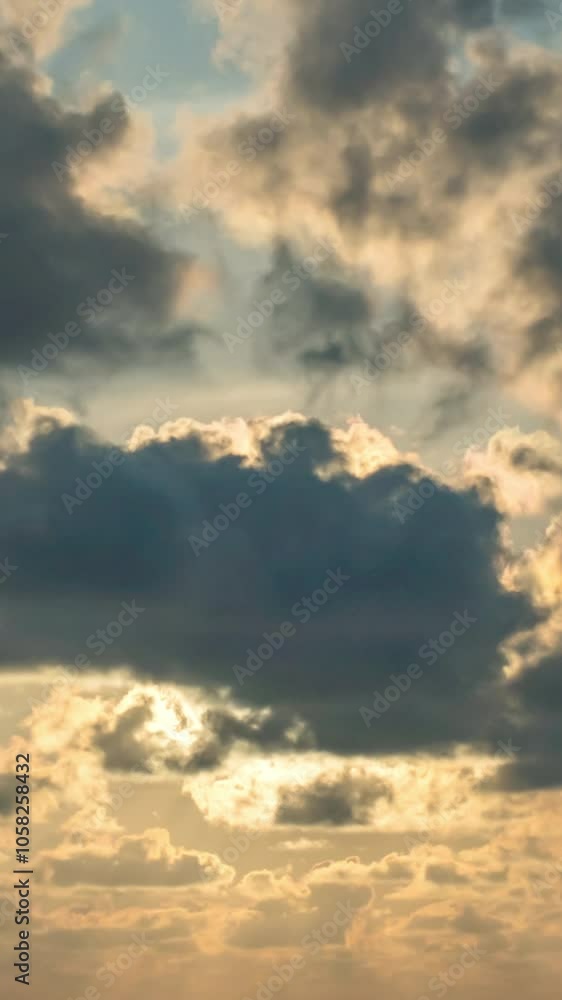 Beautiful summer day sky with fluffy white clouds time lapse in bright blue atmosphere. Beautiful summer day sky with fluffy white clouds time lapse in bright blue atmosphere.