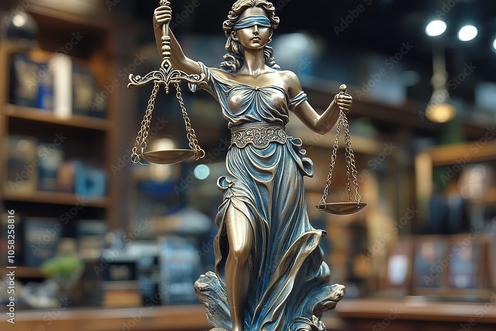 Legal and law concept statue of Lady Justice with scales of justice, Ai Legal and law concept statue of Lady Justice with scales of justice, Ai