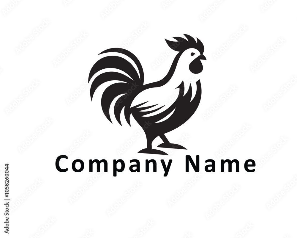 Fototapeta premium A chicken clucks in the barn