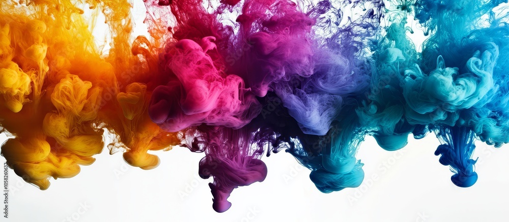 Fototapeta premium Captivating ink patterns creating a visual feast in water.