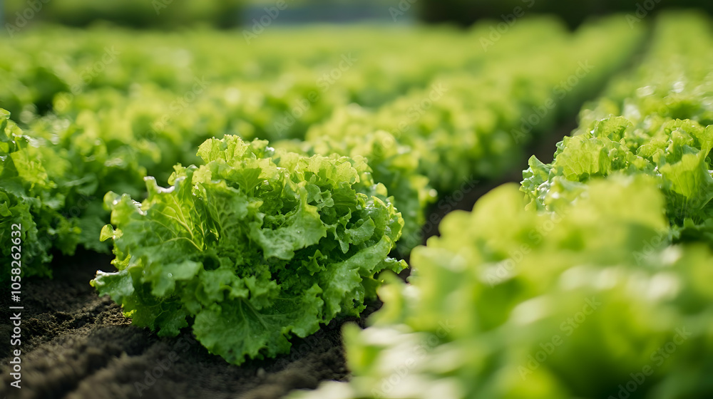 Green Lettuce Plants Photo - Farm Fresh Vegetables Green Lettuce Plants Photo - Farm Fresh Vegetables