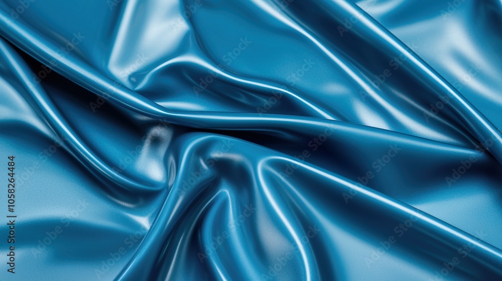 Obraz premium Smooth Highgloss Blue Plastic Material Background