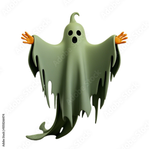 hallowen ghost with transparant background