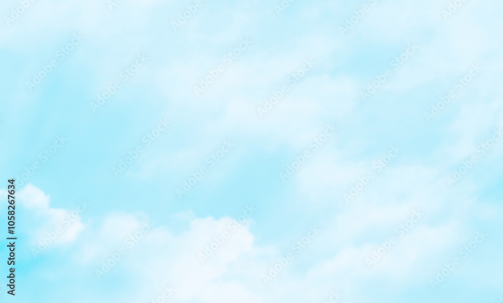 Blue pastel sky with white cloud. Beautiful sky in the morning. Freedom of life, New life beginning and Positive thought and energy concepts. Blue pastel sky with white cloud. Beautiful sky in the morning. Freedom of life, New life beginning and Positive thought and energy concepts.