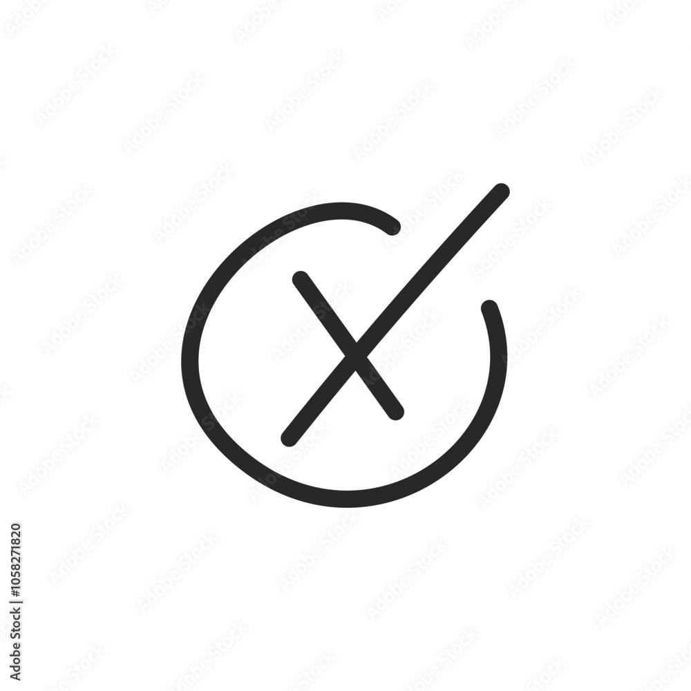 Hand drawn check mark doodle icon Hand drawn check mark doodle icon