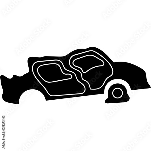 Broken Old Car Icon