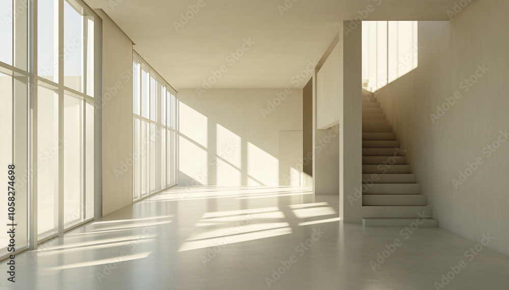 Obraz premium Minimalist and unique interior design in the house