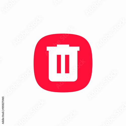 delete trash bin icon sign vector