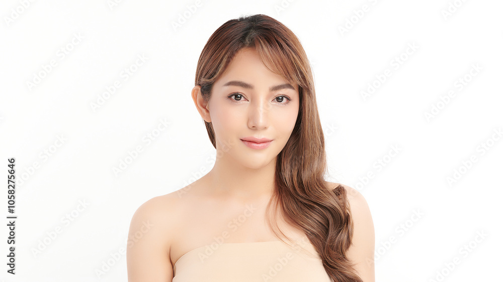 Beautiful young asian woman with clean fresh skin on white background, Face care, Facial treatment, Cosmetology, beauty and spa, Asian women portrait. Beautiful young asian woman with clean fresh skin on white background, Face care, Facial treatment, Cosmetology, beauty and spa, Asian women portrait.