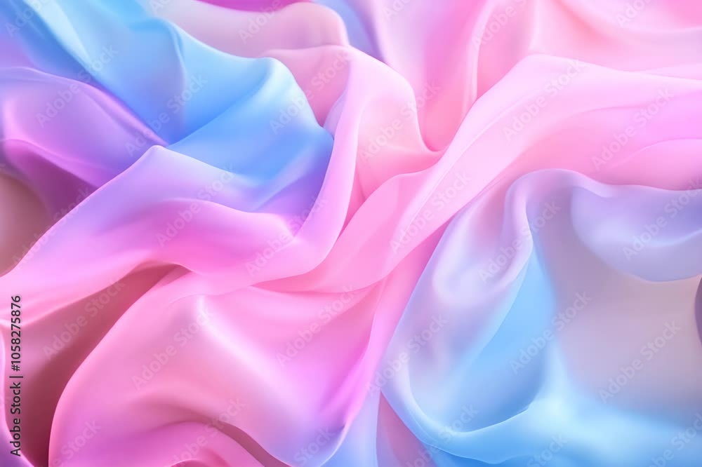 Gentle Waves of Pastel Silk in a Serene Abstract Flowing Composition Footage Gentle Waves of Pastel Silk in a Serene Abstract Flowing Composition Footage