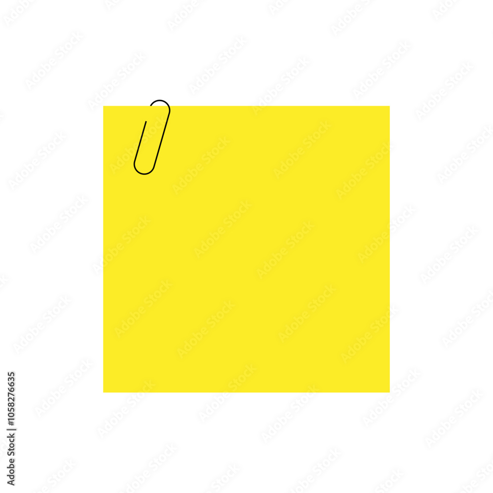yellow note with clip yellow note with clip