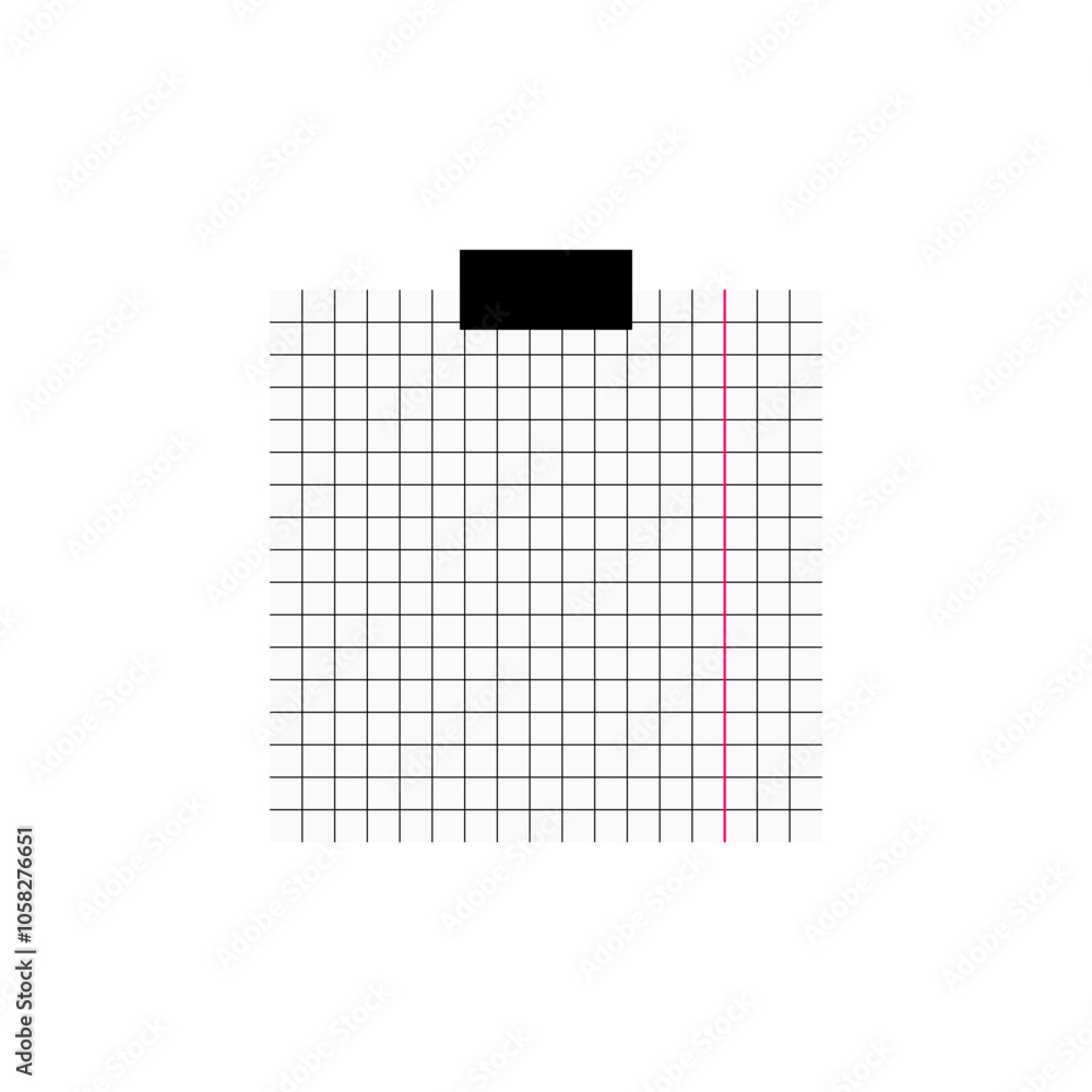 Graph paper with black tape Graph paper with black tape