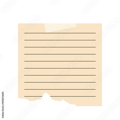 Torn brown paper with transparent tape