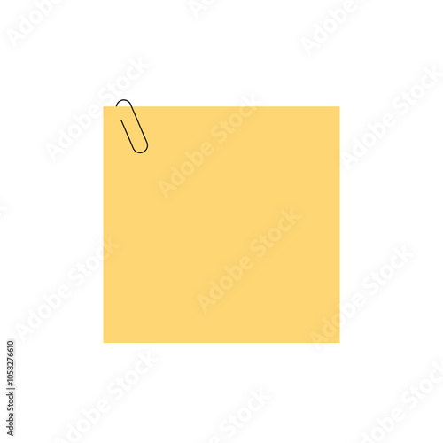 yellow note paper with clip