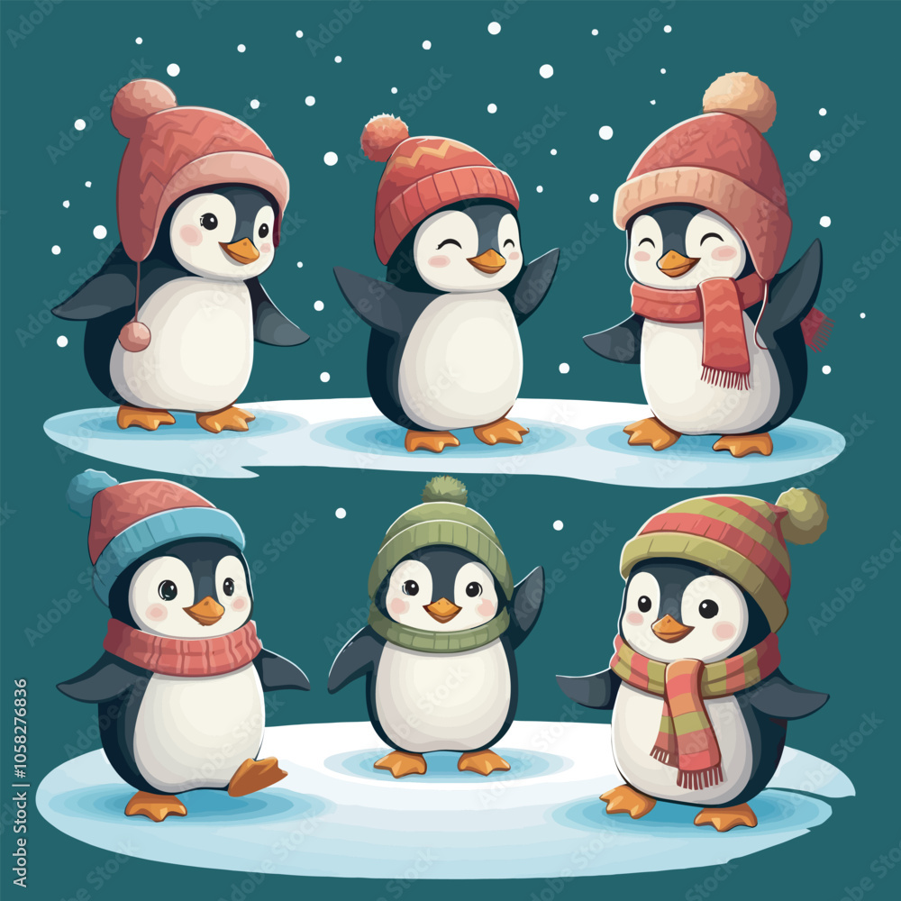 Fototapeta premium Christmas vector art Graphics Elements