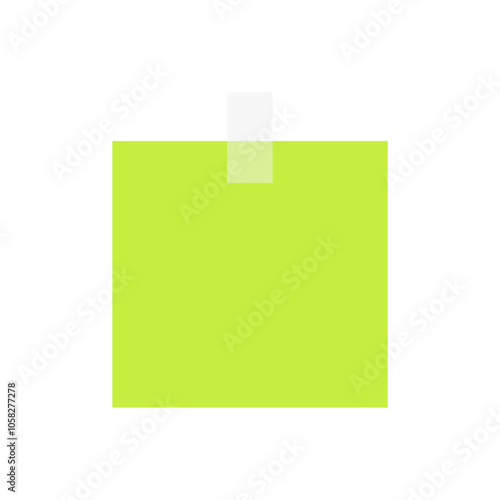 green note paper with transparent tape