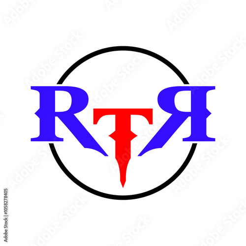 Letter R T R logotype design PNG