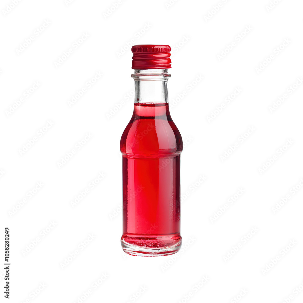 Small Red Liquid Bottle with Red Cap Small Red Liquid Bottle with Red Cap