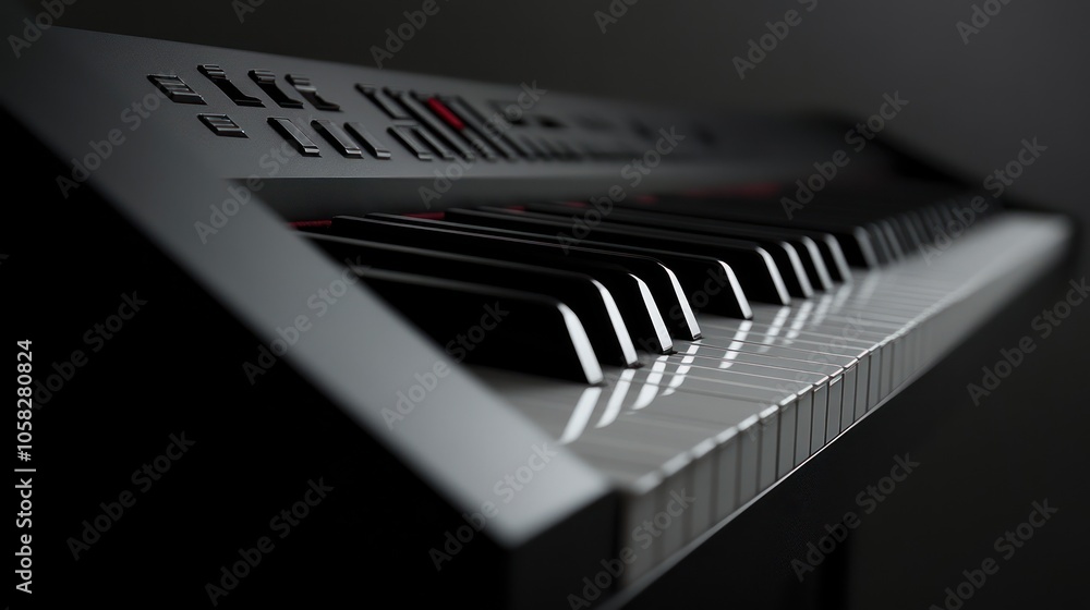 Close-up of a Digital Piano Keyboard Close-up of a Digital Piano Keyboard