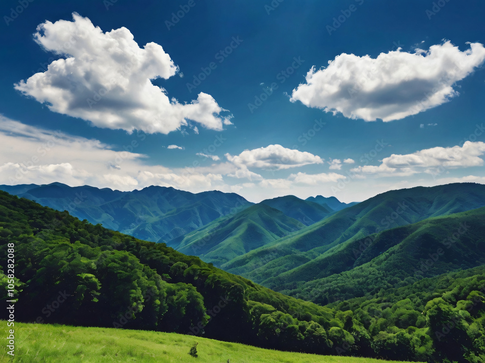 Fototapeta premium mountains and clouds