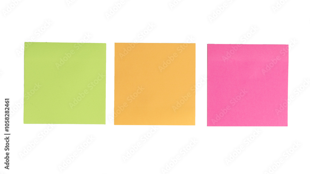 colorful empty sticky notes over transparent background colorful empty sticky notes over transparent background