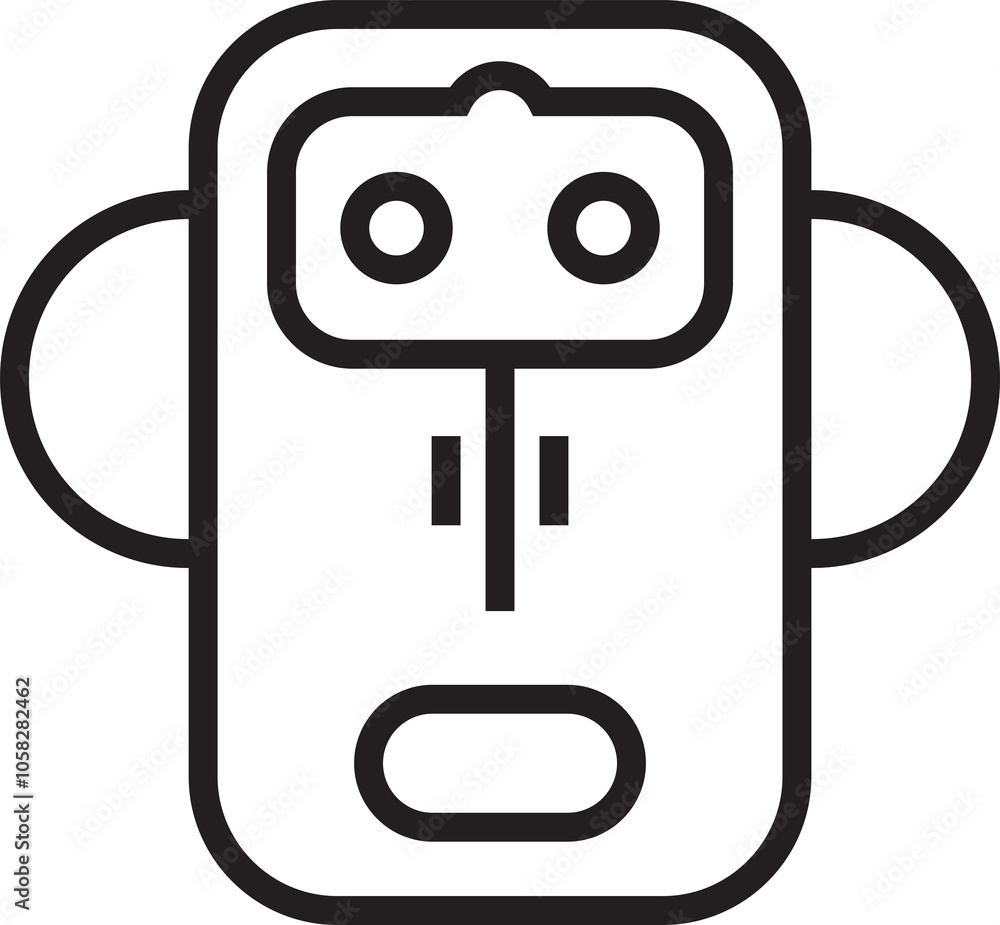 Fototapeta premium Robot Head Avatar