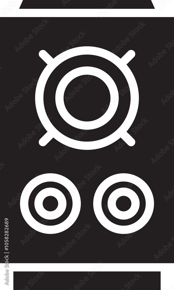 Audio Loudspeaker Glyph Icon Audio Loudspeaker Glyph Icon