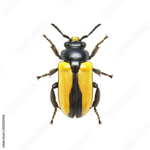 Yellow and Black Beetle Macro Photography