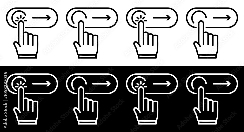 Thin line unlock swipe right like icon user interface and login or enable. Thin line unlock swipe right like icon user interface and login or enable.