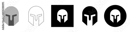 head armor, ancient helmet, protection security vector pictogram sign icon symbol ui and ux design, glyphs and stroke line	
