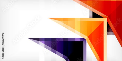 Abstract background color triangles and arrows composition. Vector Illustration For Wallpaper, Banner, Background, Card, Book Illustration, landing page