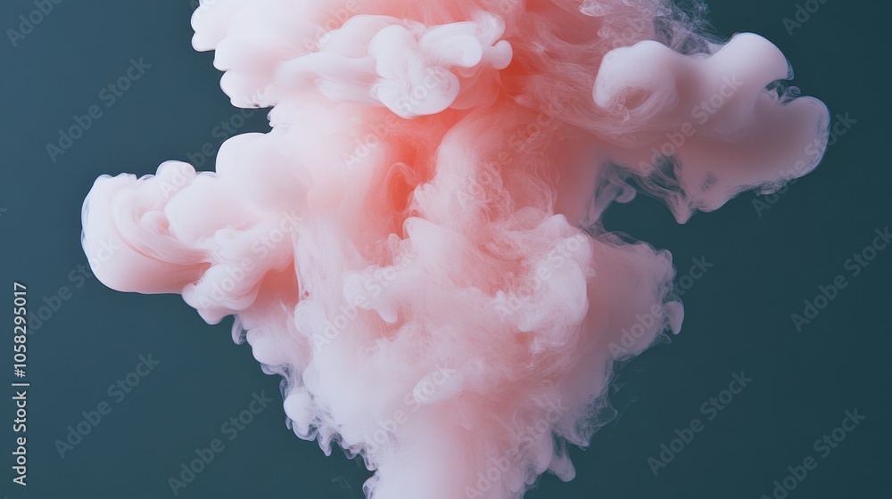 Pink Smoke Cloud Expanding on Black Pink Smoke Cloud Expanding on Black