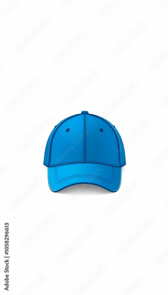 Fototapeta premium Blue Baseball Cap Mockup