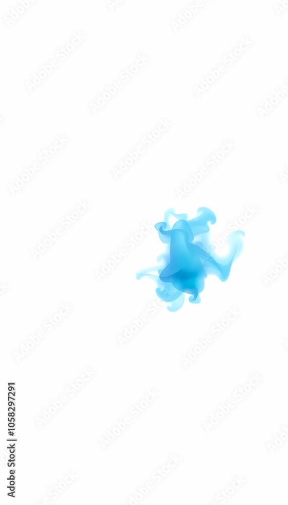 Blue Smoke Explosion Border