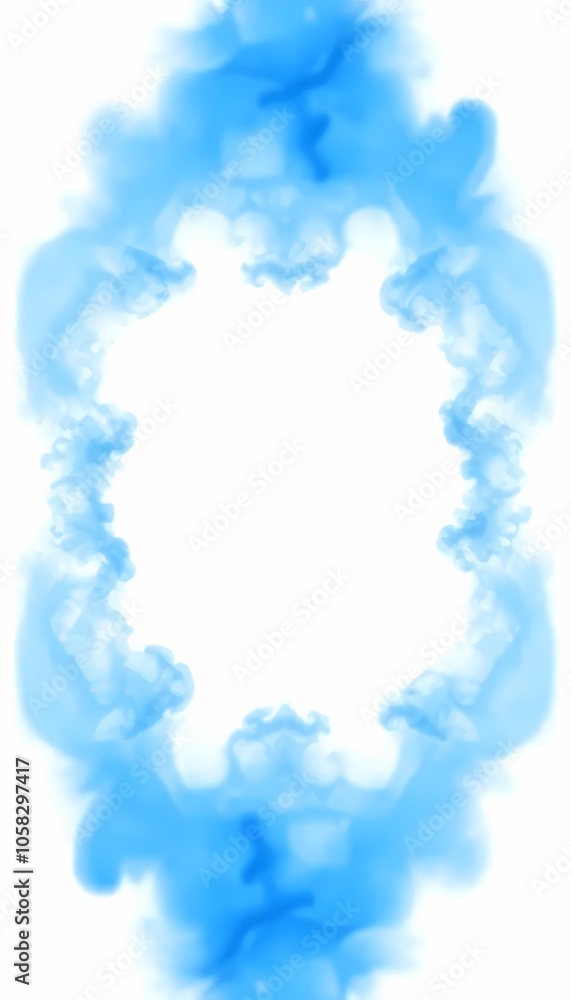 Blue Smoke Explosion Border