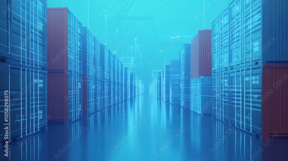 Futuristic Data Storage Server Room Futuristic Data Storage Server Room