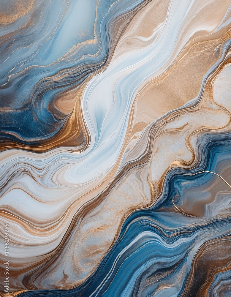 Abstract blue and gold swirls Abstract blue and gold swirls