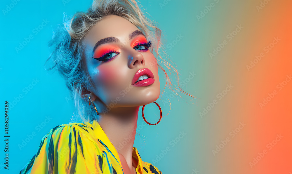 Modern Beauty Concepts: Women in Dynamic Urban and Natural Environments, Featuring Bold Geometric Designs and Retro Album Cover Inspirations Modern Beauty Concepts: Women in Dynamic Urban and Natural Environments, Featuring Bold Geometric Designs and Retro Album Cover Inspirations