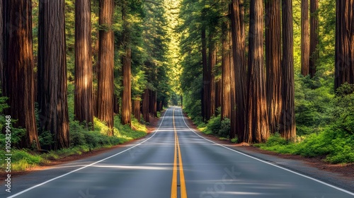 Famous Redwood Highway. 