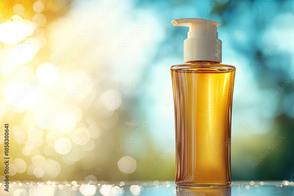 Cosmetic skincare lotion tube on a bright sunny background. Sun lotion packaging mock up template Cosmetic skincare lotion tube on a bright sunny background. Sun lotion packaging mock up template