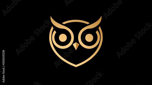 Simple, abstract owl logo with big eyes, rendered in clean, minimal lines.