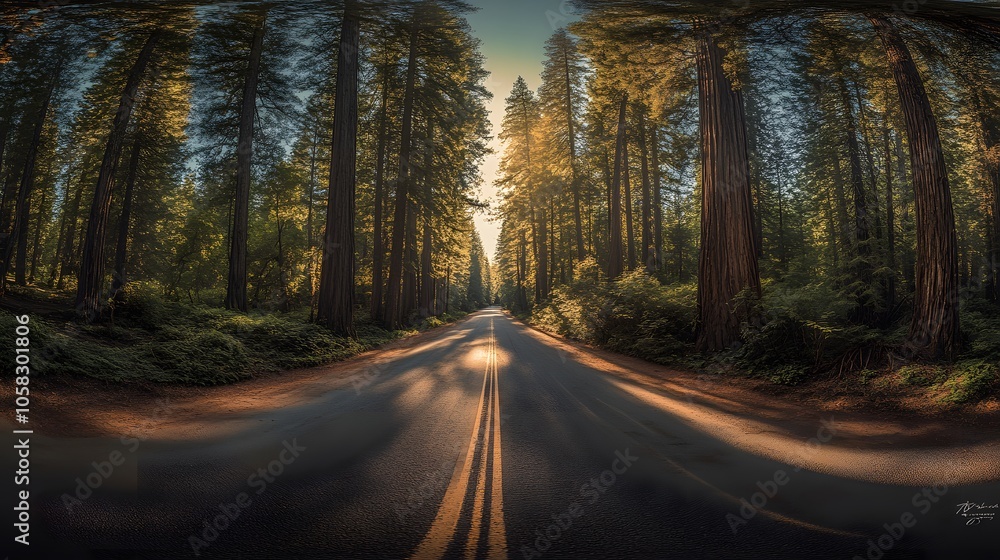 Fototapeta premium Famous Redwood Highway.