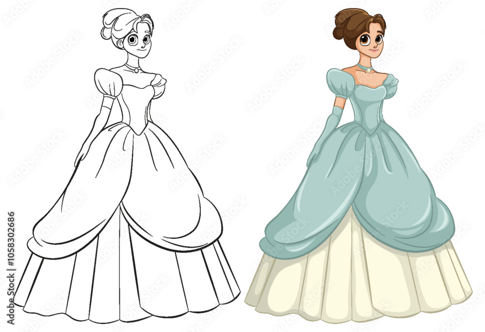 Princess in Elegant Ball Gown Princess in Elegant Ball Gown