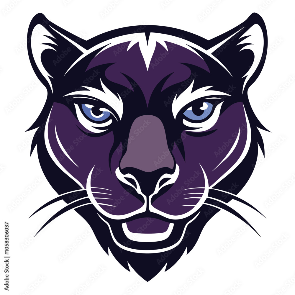 panther-head-a-silhouette-vector-with-white-background panther-head-a-silhouette-vector-with-white-background