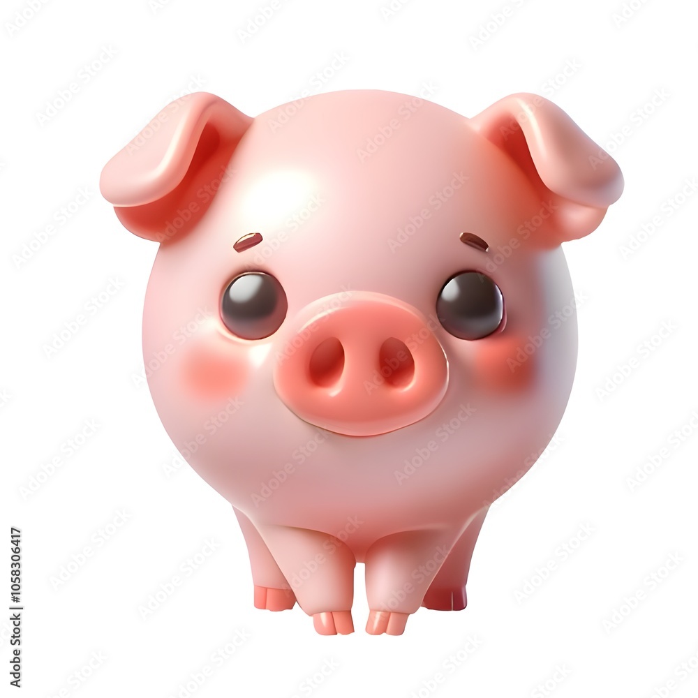 Friendly and lovely animal pig character. Friendly and lovely animal pig character.