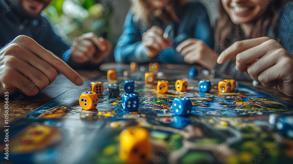 Friends Gathered Around a Table Playing Board Games with Snacks, Creating a Cozy and Fun Atmosphere
Friends Gathered Around a Table Playing Board Games with Snacks, Creating a Cozy and Fun Atmosphere