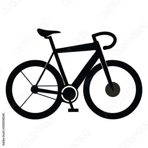 bicycle-a-silhouette-vector-with-white-background