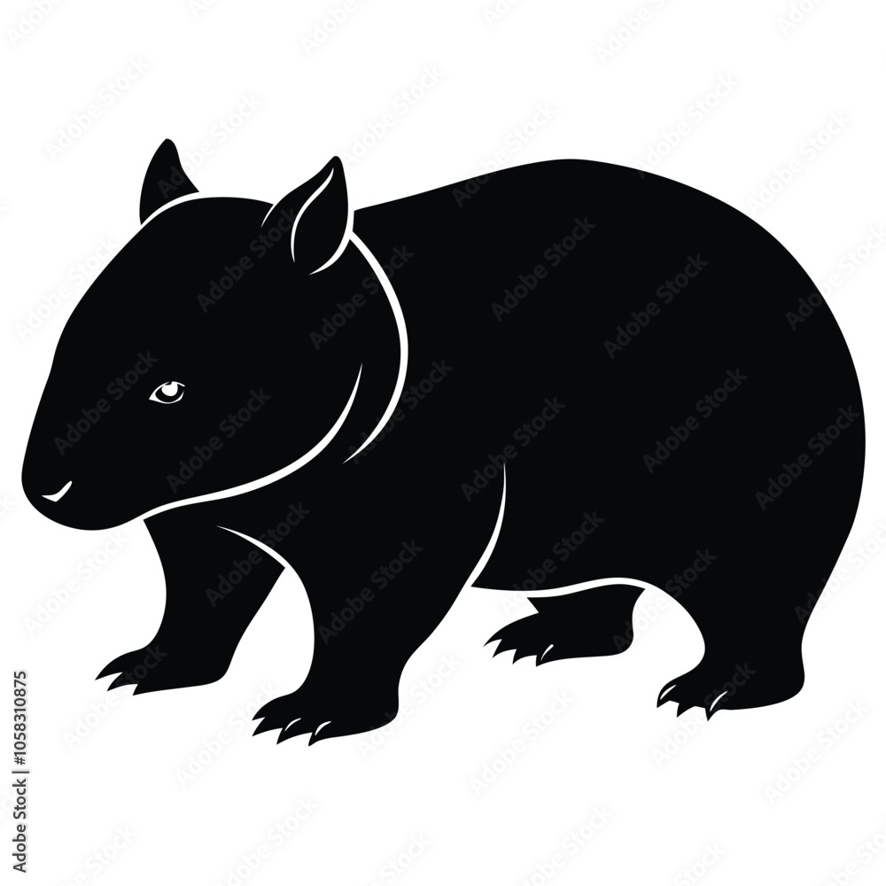 wombat-a-silhouette-vector-with-white-background wombat-a-silhouette-vector-with-white-background