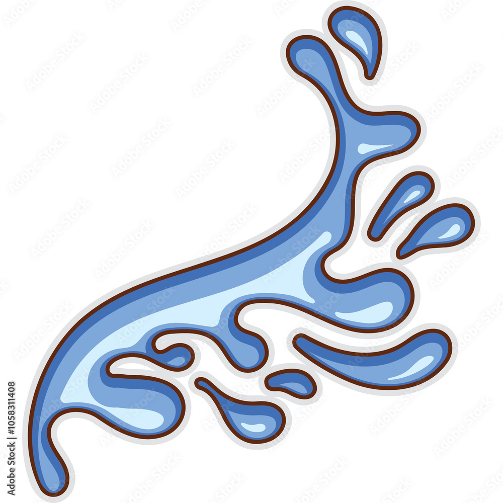 Obraz premium Water Splash Sticker